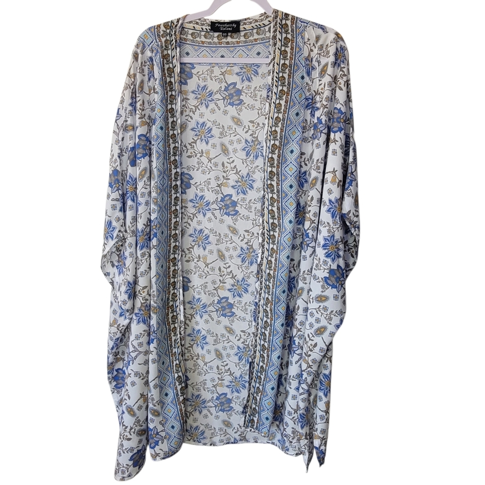 Feathers By Tolani Kimono Robe Boho Bohemian One Size Lightweight